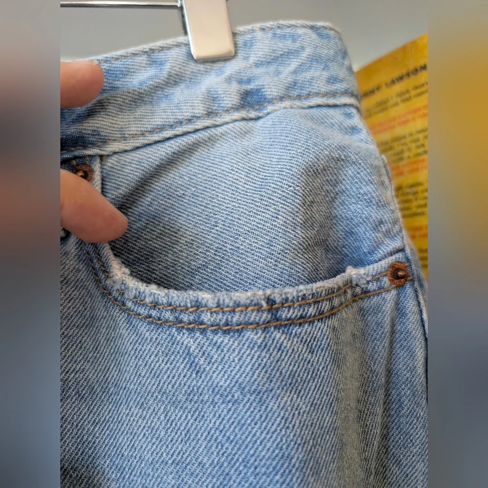 Old Navy Maxi Denim Skirt Light Wash Blue Jean Skirt Distressed Size 10 / Large - Picture 5 of 11